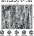 Office Chair Mat for Hardwood Tile Floor, Abstract 48"X 60" Desk Mats for - Image 9