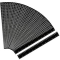 50 Pack Black Plastic Ruler, 12 Inch Standard/Metric Rulers Straight Ruler by eBoot