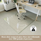 Koonmi Tempered Glass Chair Mat - Image 5