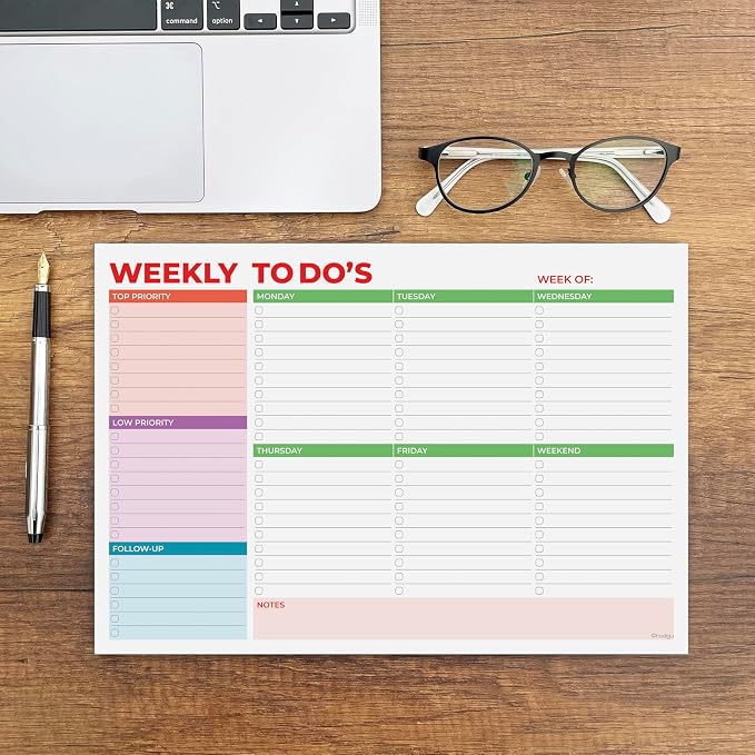Weekly Planner Notepad, Weekly To Do List Notepad, Tear Off Undated Weekly - Image 6
