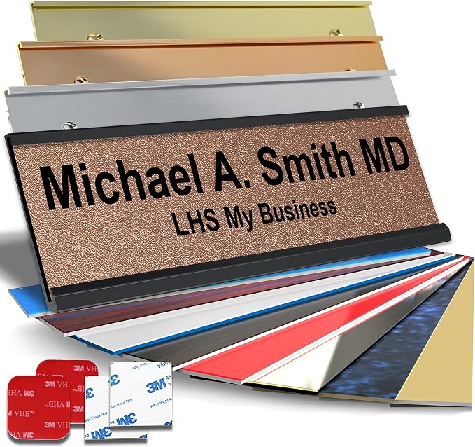 Personalized Name Plate with Choice of Mounting Holders by LHS+My+Business