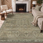GENIMO 9x12 Area Rugs for Living Room, Machine Washable Non Slip Vintage Rugs - Image 2