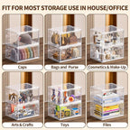TOFWOF 6 Pack XX Large Shoe Organizer, Heavy-Duty Hard Thicken Plastic Clear - Image 8