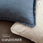 Foindtower Set of 2 Decorative Linen Fringe Throw Pillow Covers Cozy Boho - Image 4