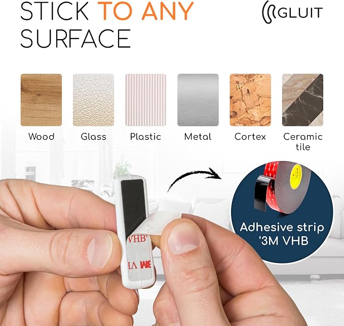 GLUIT Adhesive Desktop Cable Organizer Versatile Cord Holders Wire Clips and - Image 3