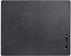 Black Leather 24" x 19" Desk Mat Without Rails by Dacasso