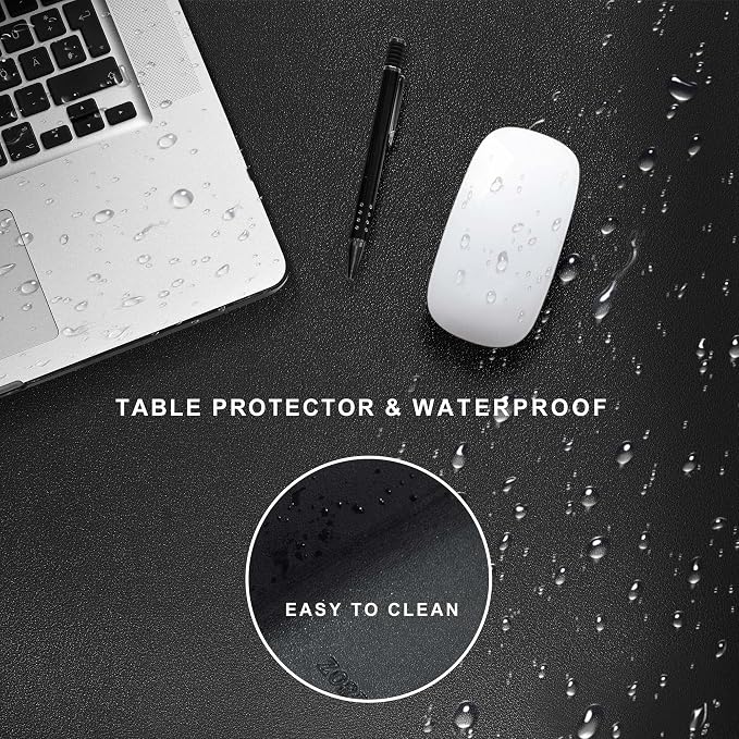 ZORESYN 59.1"x27.6" Leather Desk Pad Protector, Large Mouse Pad, Executive - Image 5