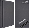BUBOS 2 PCS Fabric Acoustic Panels, 47.2''x23.6'' Decorative Sound Dampening by BUBOS