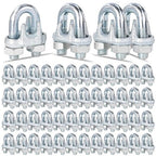 200PCS 5/16" M8 Zinc-Plated Wire Rope Clamps – Heavy Duty U-Bolt Cable Clips by High-PQ