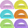 EBOOT 24 Pack Plastic Protractors Math Protractor 180 Degrees 6 Inch by eBoot