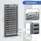 EasyPAG Wall File Holder 14 Tier Mesh Hanging Folder Organizer - Image 3
