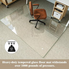 Koonmi Tempered Glass Chair Mat - Image 2