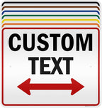 Custom Arrow, Custom Directional Sign, Two Way Arrow, 24x30 Inches, 3M EGP by MySignCenter
