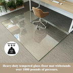 Koonmi Tempered Glass Chair Mat - Image 2