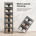 SEE SPRING 12 Pack Shoe Storage Box, Space Saving Shoe Rack - Image 3