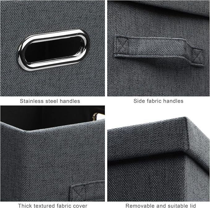 Graciadeco Medium 15" 21 Quart Collapsible Stackable Storage Bins - Image 7