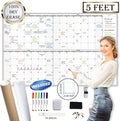 Large Dry Erase Wall Calendar 60" x 38" by JJPRO