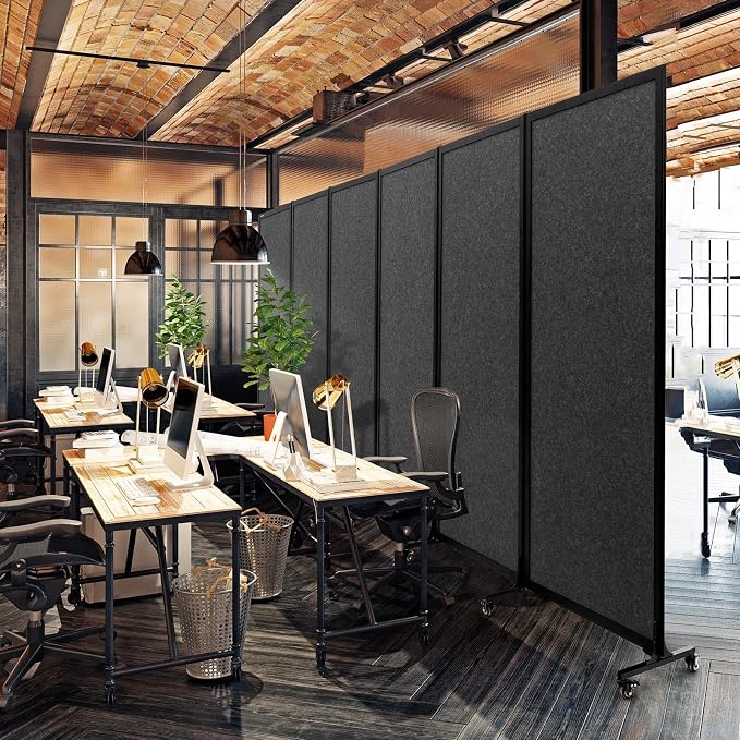 Upgrade Version Room Partition and Divider, Freestanding Rolling Dividers - Image 5