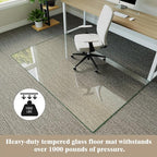 Koonmi Tempered Glass Chair Mat - Image 2