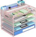 Docnest 5 Tier Mesh Desk Organizer- Letter Tray by DocNest