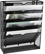 EASEPRES Desk File Organizer Mesh 6-Tier, Hanging Wall Mount Document by EASEPRES