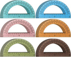 Sayglossy 36 Pcs of Colorful Plastic Protractors 180 Degrees 6 Inches by Sayglossy