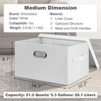 Graciadeco Medium 15" 21 Quart Collapsible Stackable Storage Bins - Image 2