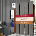 Avana Acoustic Wood Wall Panels – 94.4 x 12.6 Inch Gray Oak Acoustic Panels 4 by AvanaHome