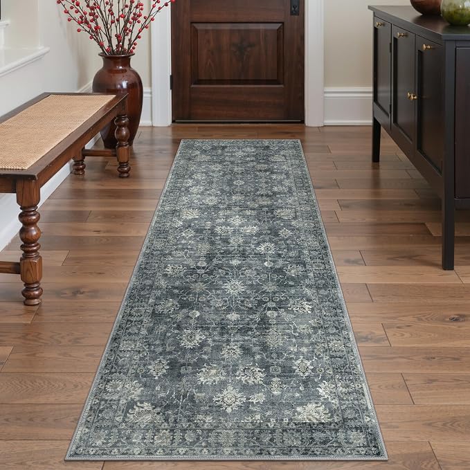 GENIMO Runner Rug 2x12 Non Slip Machine Washable Vintage Hallway Runner Rug - Image 3