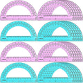 EBOOT 24 Pack Plastic Protractors Math Protractor 180 Degrees 6 Inch by eBoot
