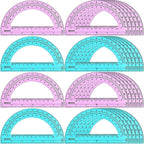 EBOOT 24 Pack Plastic Protractors Math Protractor 180 Degrees 6 Inch by eBoot