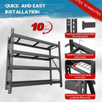 Yardenaler 8000LBS 78 "W x 24 "D x 72 "H Garage Shelving, 4-Tier Industrial - Image 5