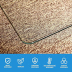 GLSLAND 36" x 46" Tempered Glass Chair Mat Heavy-Duty Floor Protector - Image 6