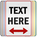 Custom Arrow, Custom Directional Sign, Two Way Arrow, 18x24 Inches, 3M EGP by MySignCenter