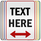 Custom Arrow, Custom Directional Sign, Two Way Arrow, 18x24 Inches, 3M EGP by MySignCenter