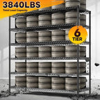REIBII 83" H Storage Shelves 3840LBS Metal Shelving Unit 6 Tier Wire Shelving - Image 4