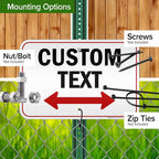 Custom Arrow, Custom Directional Sign, Two Way Arrow, 12x18 Inches, 3M EGP - Image 5