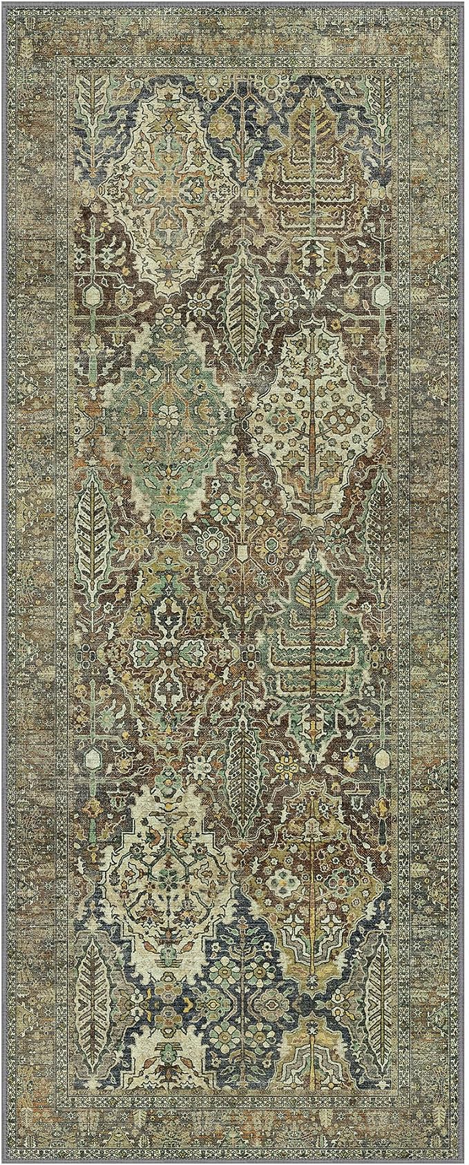 GENIMO Runner Rug 2x7 Machine Washable Non Slip Vintage Hallway Runner Rug - Image 9