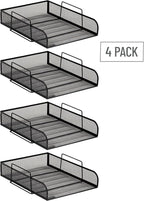 Mind Reader Stackable Paper Tray, Desktop Organizer, File Storage, Metal Mesh - Image 4
