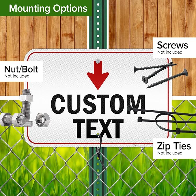 Custom Arrow, Custom Directional Sign, Down Arrow, 12x18 Inches, 3M EGP - Image 5