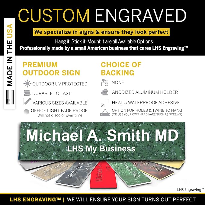 Personalized Name Plate with Choice of Mounting - Image 2