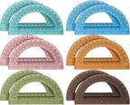 Sayglossy 12 Pcs of Colorful Plastic Protractors 180 Degrees 6 Inches by Sayglossy