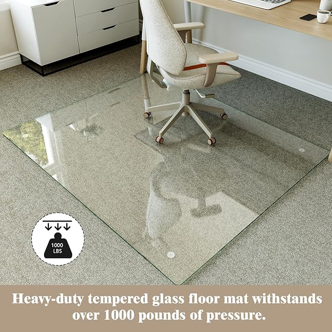 Koonmi Tempered Glass Chair Mat - Image 4