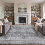 GENIMO 6x9 Area Rugs for Living Room, Machine Washable Non Slip Rugs, Low Pile - Image 2