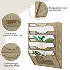 EasyPAG 5 Pocket Mesh Wall File Organizer, Hanging Paper Folder Holder - Image 3