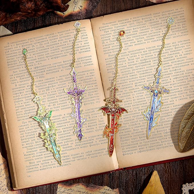 4pcs Fantasy Sword Bookmarks for Books, Planners - Image 9