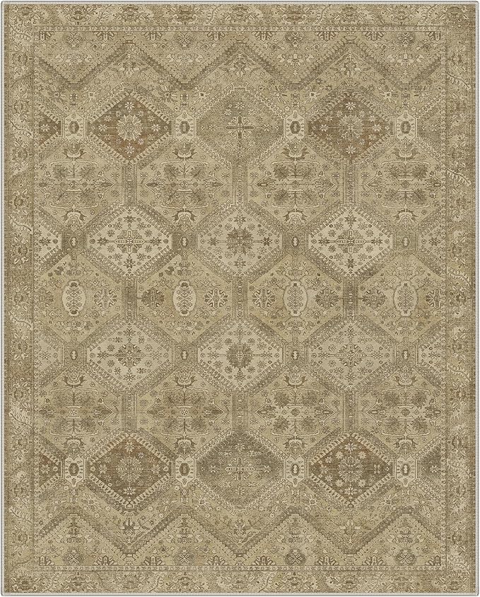 GENIMO Area Rug 2x3 Doormat, Machine Washable Low Pile Rugs, Small Retro - Image 4