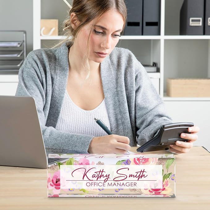 Personalized Name Plate for Desk, Custom Desk Name Plate, Acrylic Name Plate - Image 6