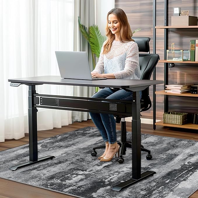 Office Chair Mat for Hardwood Tile Floor, Abstract 48"X 60" Desk Mats for - Image 2