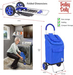 dbest products Trolley Dolly Blue Foldable Shopping cart - Image 5